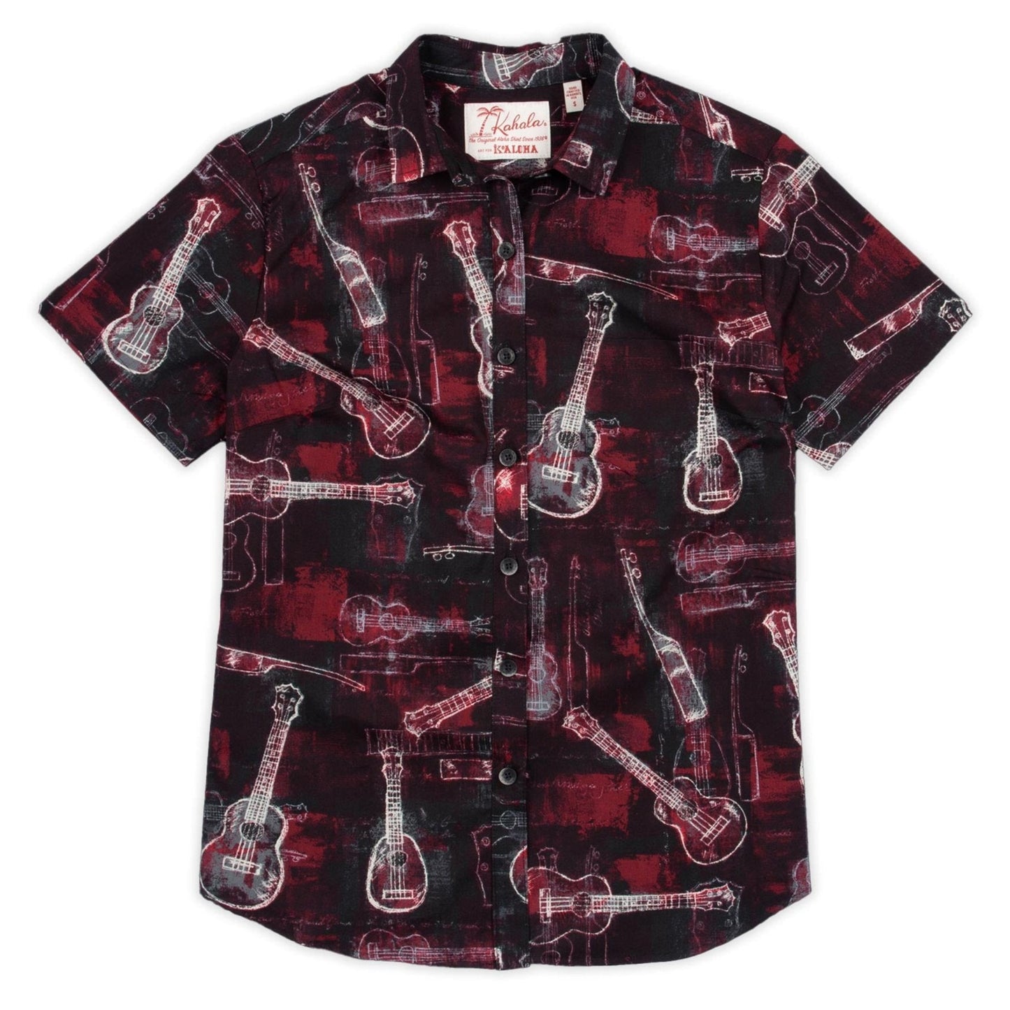 Kahala Cotton Ukulele Men's Hawaiian Shirt