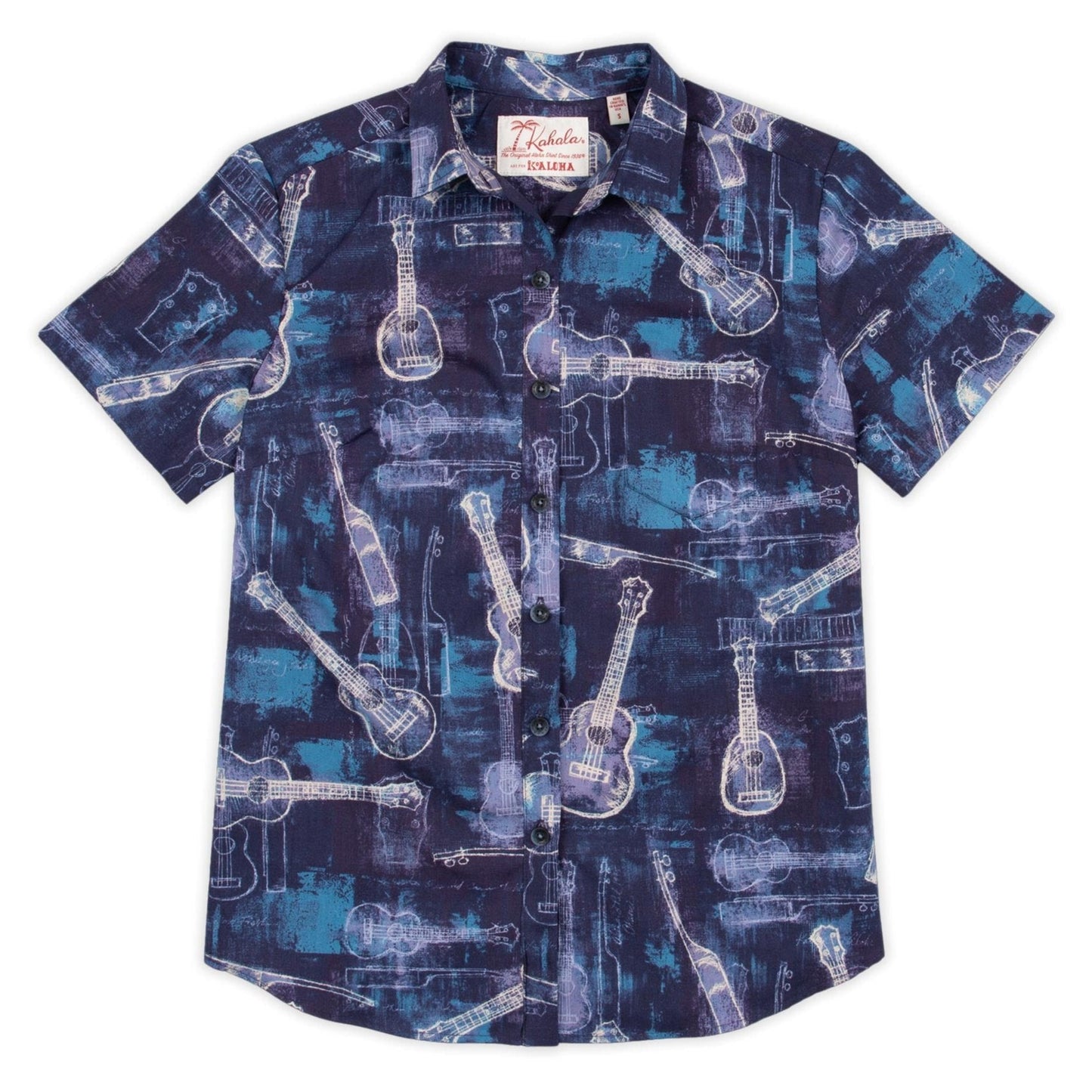 Kahala Cotton Ukulele Men's Hawaiian Shirt