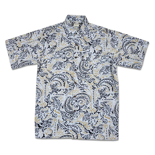 Go Barefoot Honu Tapa Men's Aloha Shirt