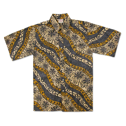 Go Barefoot Floral Wave Men's Aloha Shirt