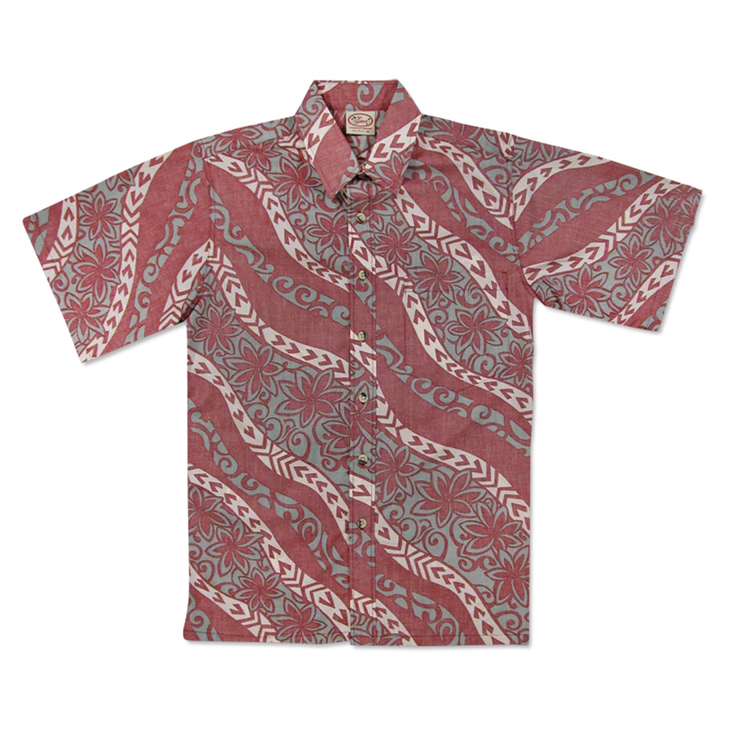 Go Barefoot Floral Wave Men's Aloha Shirt