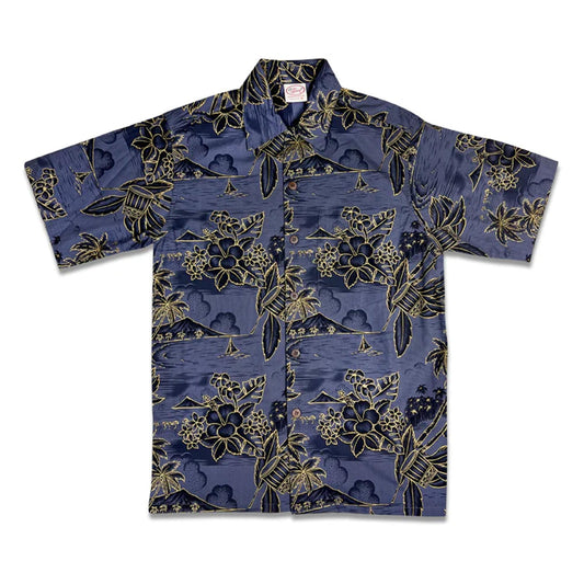 Go Barefoot Hawaii Gold Men's Aloha Shirt