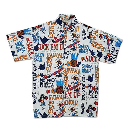 Go Barefoot Pidgin English Men's Aloha Shirt