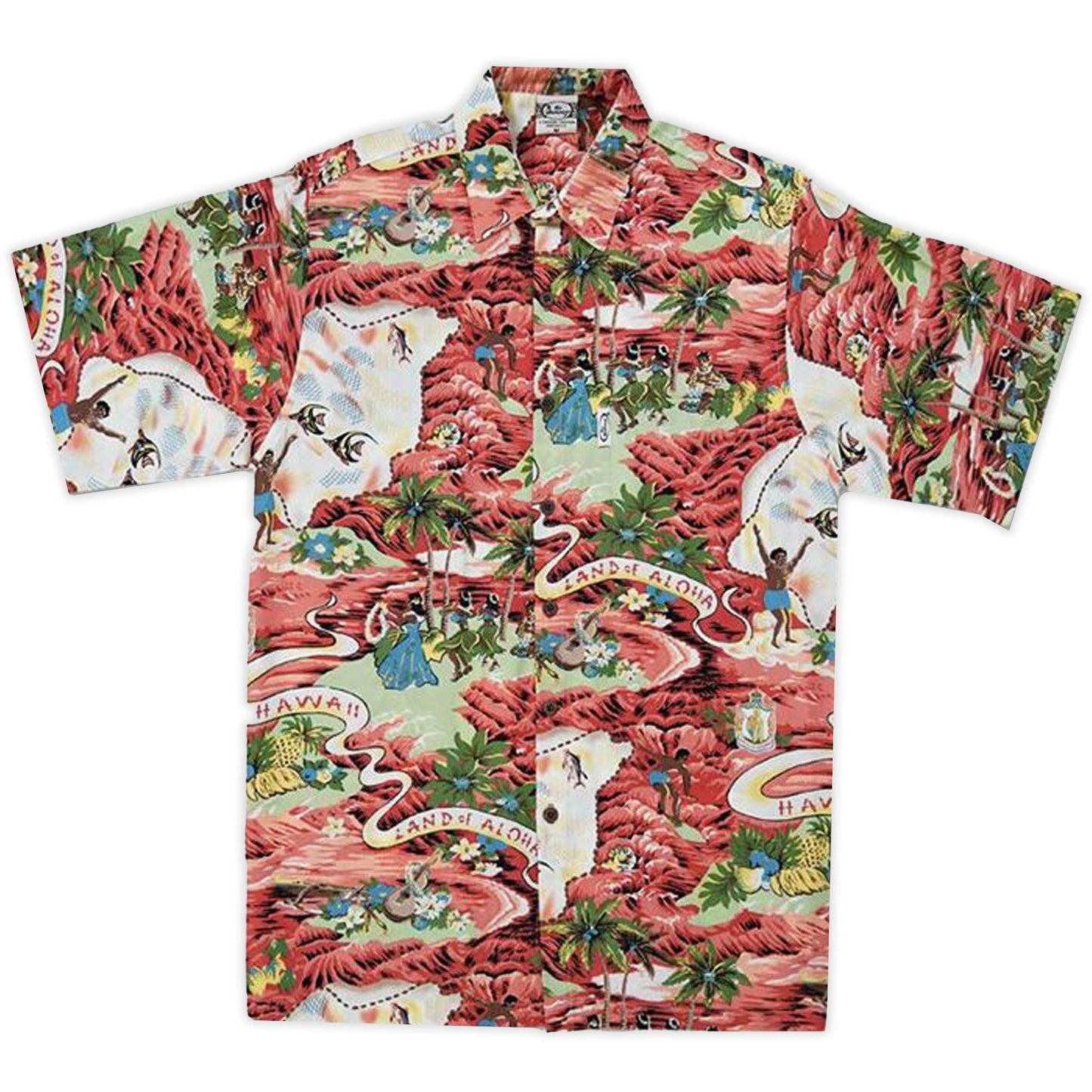 Go Barefoot Land of Aloha Men's Aloha Shirt