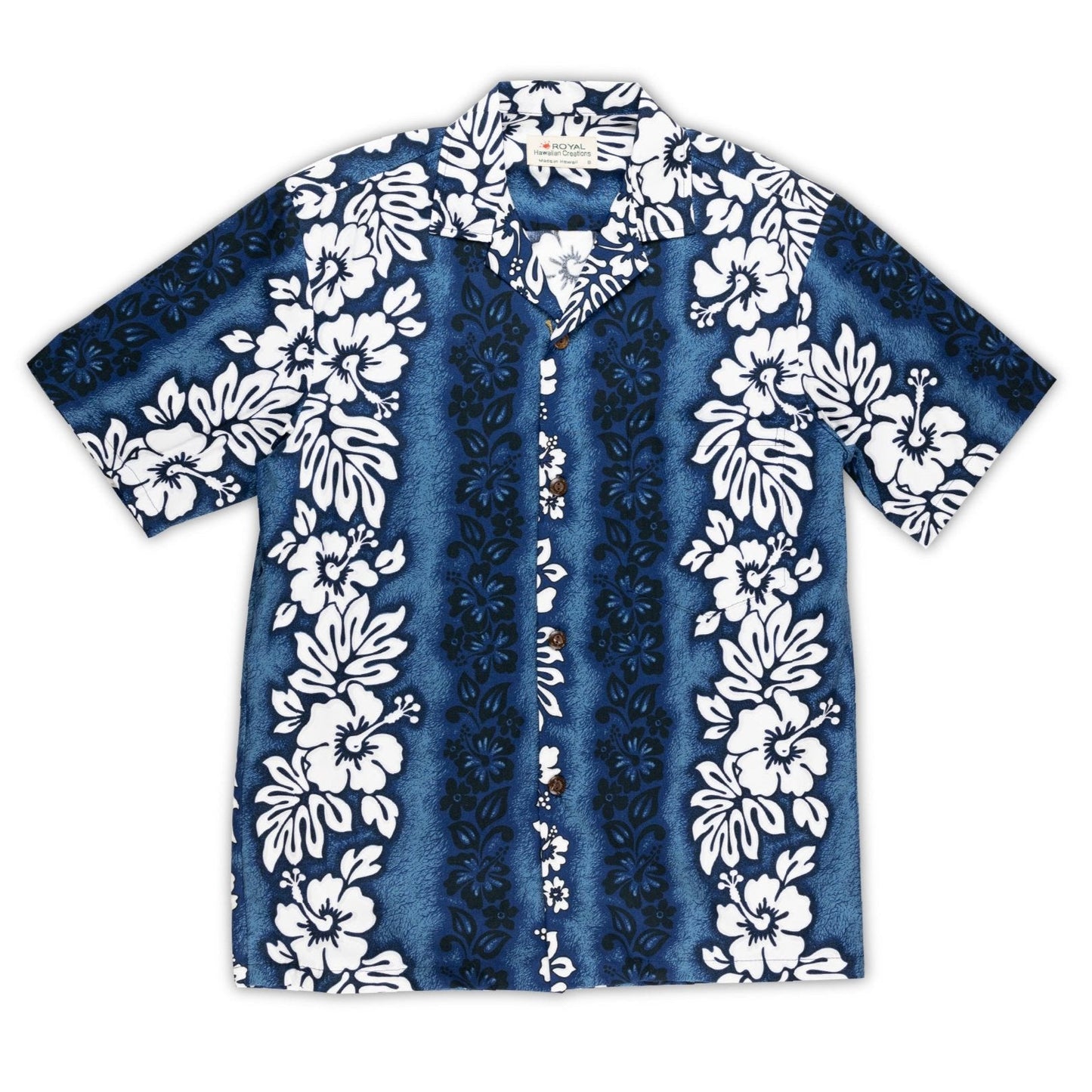 Royal Hawaiian Creations Men's Aloha Hibiscus Print Shirt