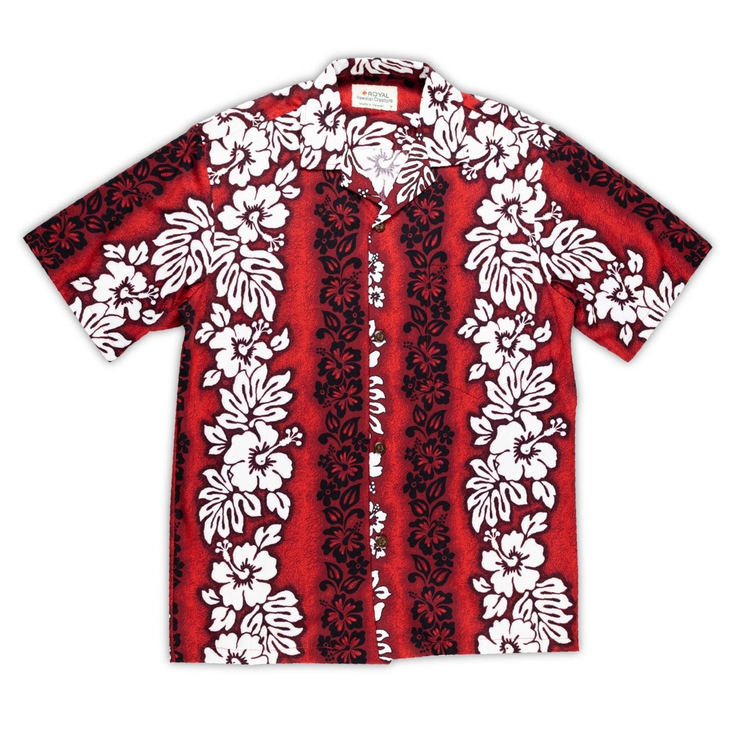 Royal Hawaiian Creations Men's Aloha Hibiscus Print Shirt