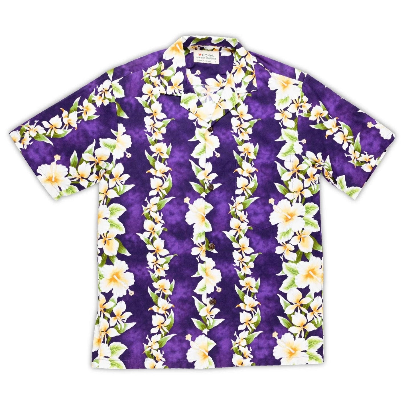 Royal Hawaiian Creations Men's Aloha Hibiscus Print Shirt